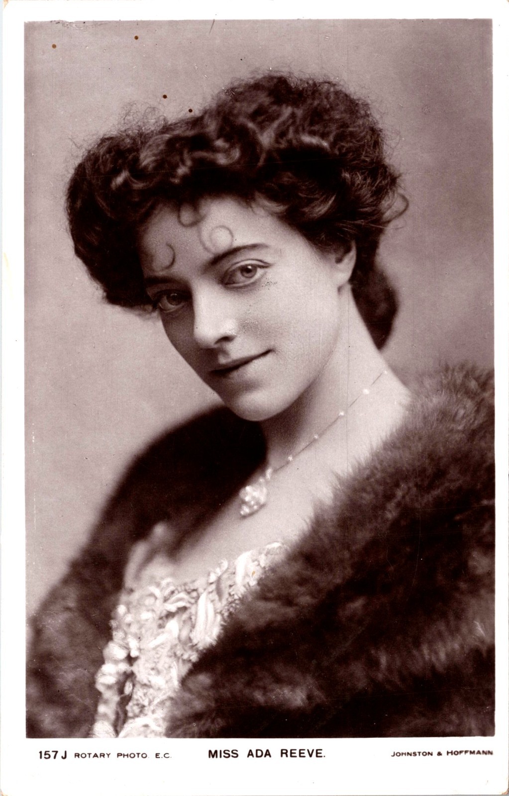 Ada Reeve : Edwardian Actress : Rotary Photo :Johnston Hoffmann : RPPC c1904