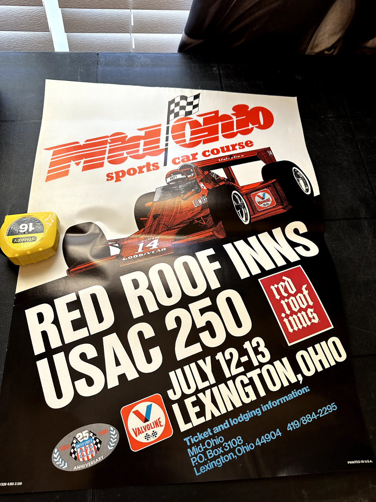 Vintage Poster 23 x 17 Formula Car Mid Ohio USAC 250