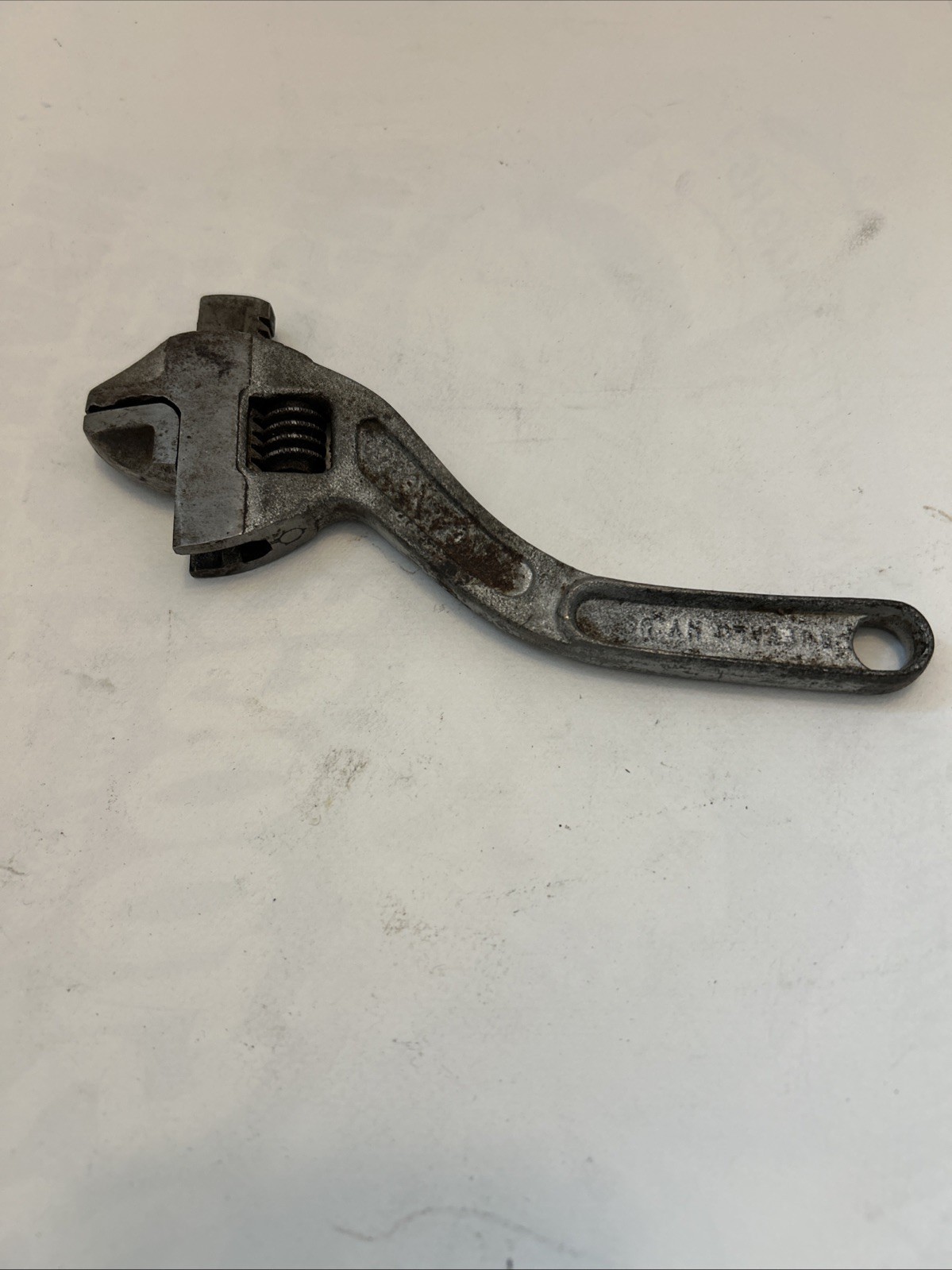Vintage Westcott  7.5” USA  Adjustable Curved Wrench Good Working Condition