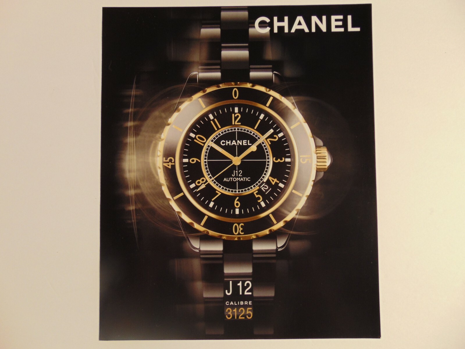 2008 CHANEL J-12 WATCH vintage art print ad