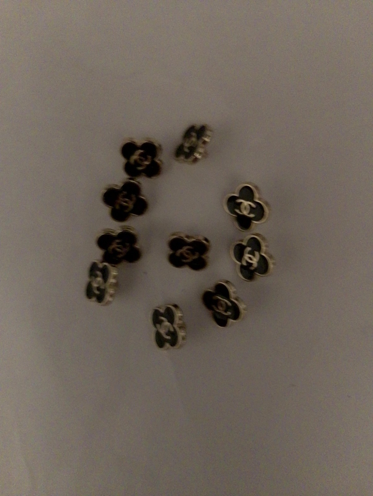 Smal13 Mm Lot Of ten Designer Cc Vintage Button Gold Tone Chanel 10 BUTTONS Smal13 Mm Lot Of ten Designer Cc Vintage Button Gold Tone Chanel 10 BUTTONS