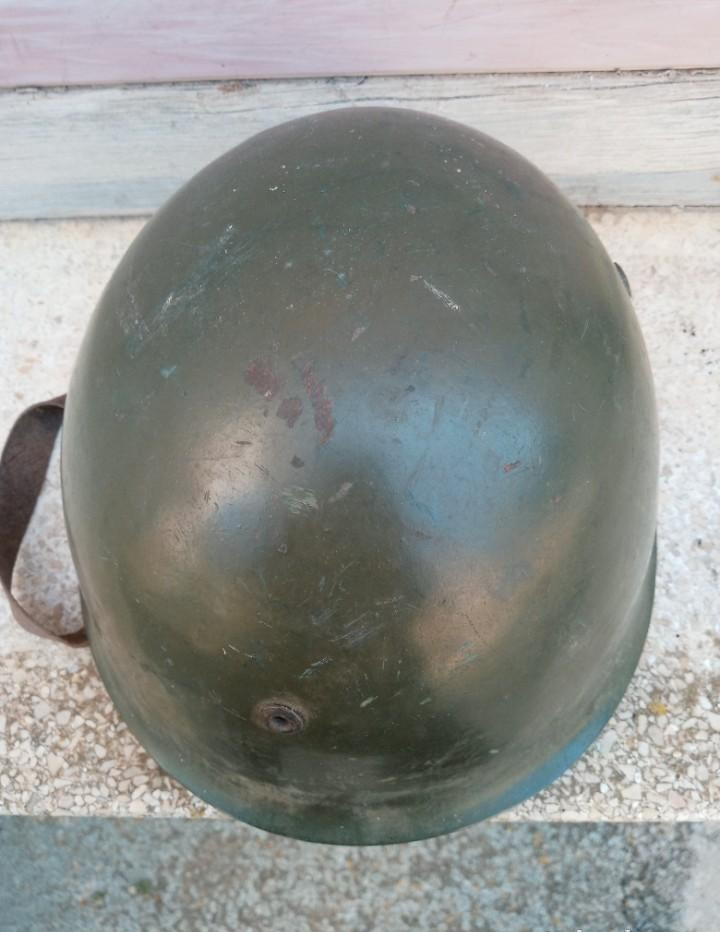 Vintage Italian M33 Helmet Post WWII Bulgarian Army Used Steel Helmet Size 58