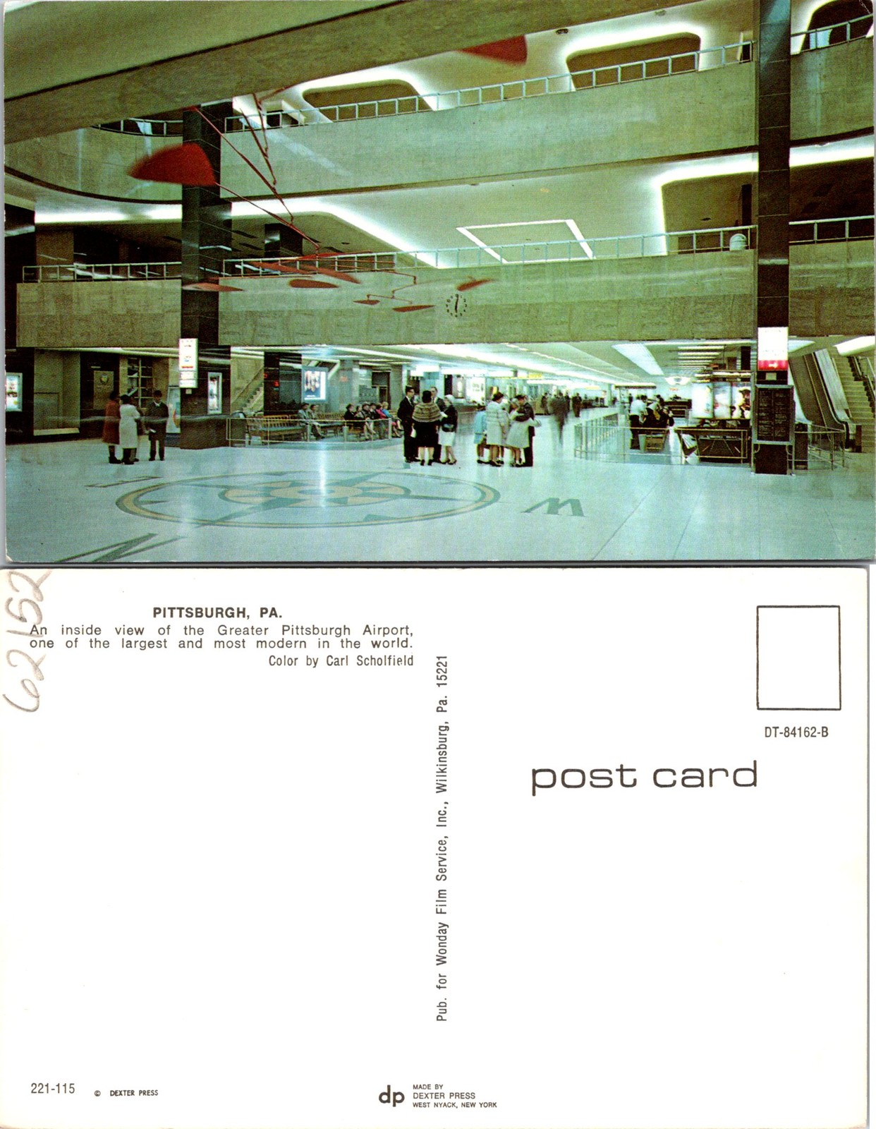 Pittsburgh PA Greater Airport  Postcard 62152