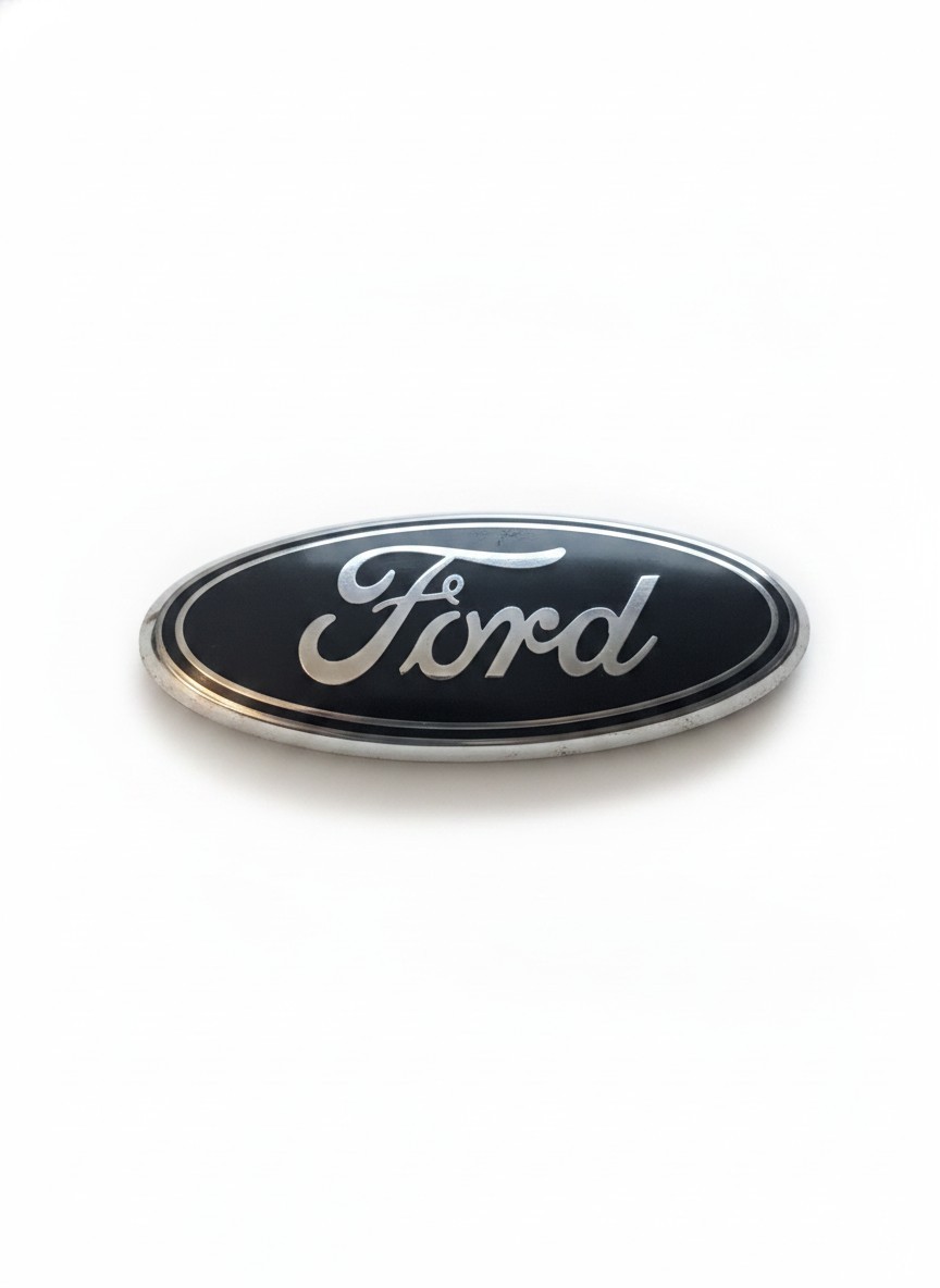 OEM Ford Black & Silver Oval Grille Tailgate Emblem Badge - Medium 5-7 Inch