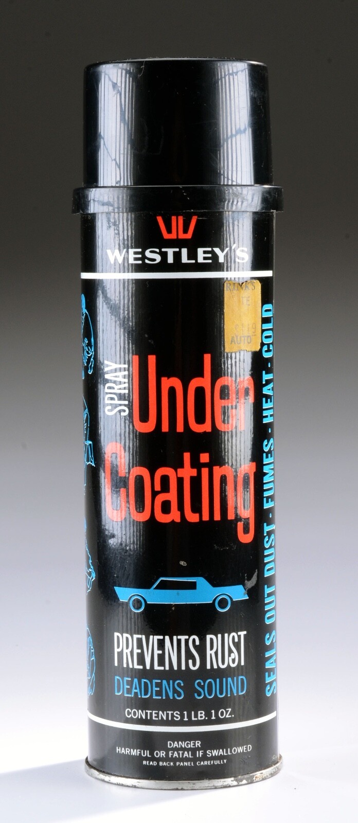 Vtg 1960's Westley's Automotive Undercoating Metal Can -Man Cave Advertising #2