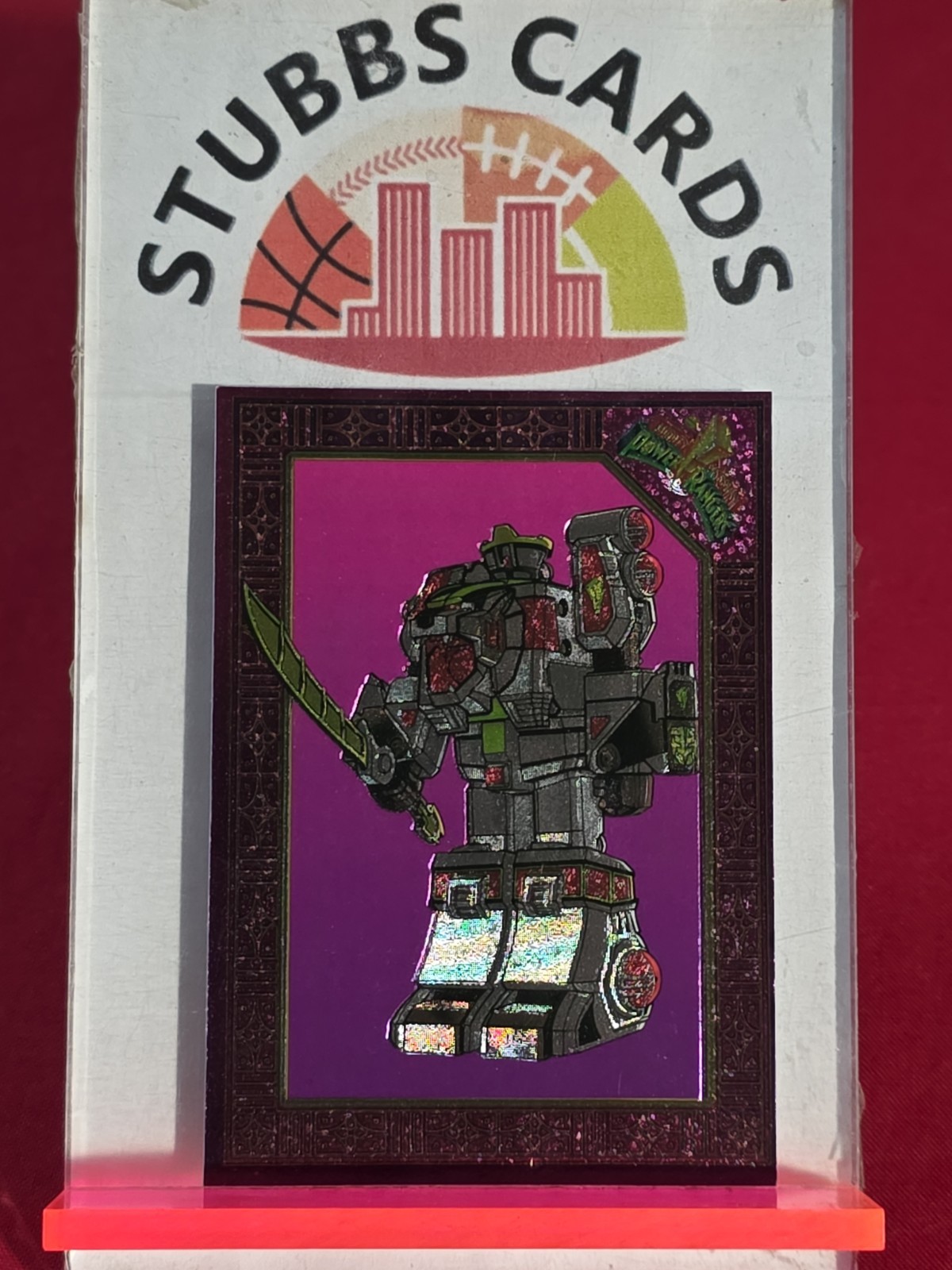 1994 Saban Power Rangers Collect-A-Card White Tigerzord B-1 FOIL Master Card