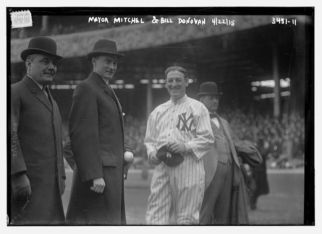 Mayor John Purroy Mitchel & Bill Donovan,Yanks,April 22,1915,Baseball,Yankees