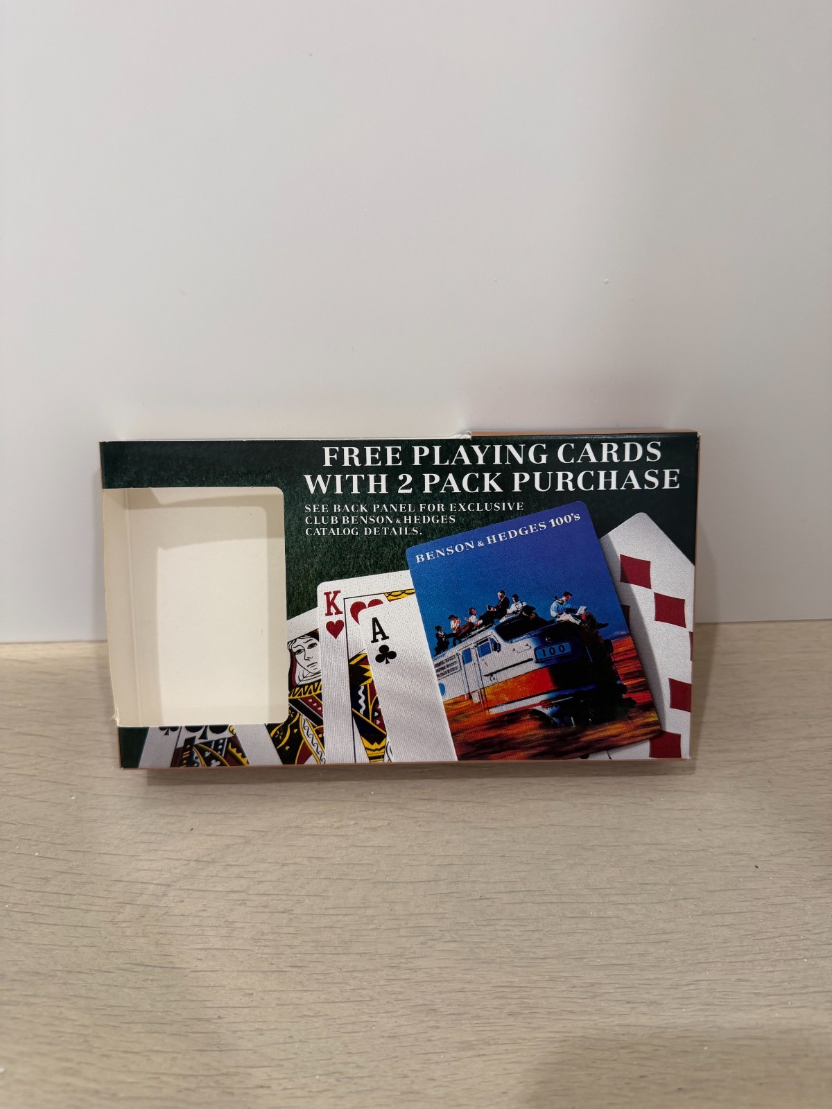 Vintage 1990s Benson and Hedges 100\'s Cigarettes Playing Cards; New in Box