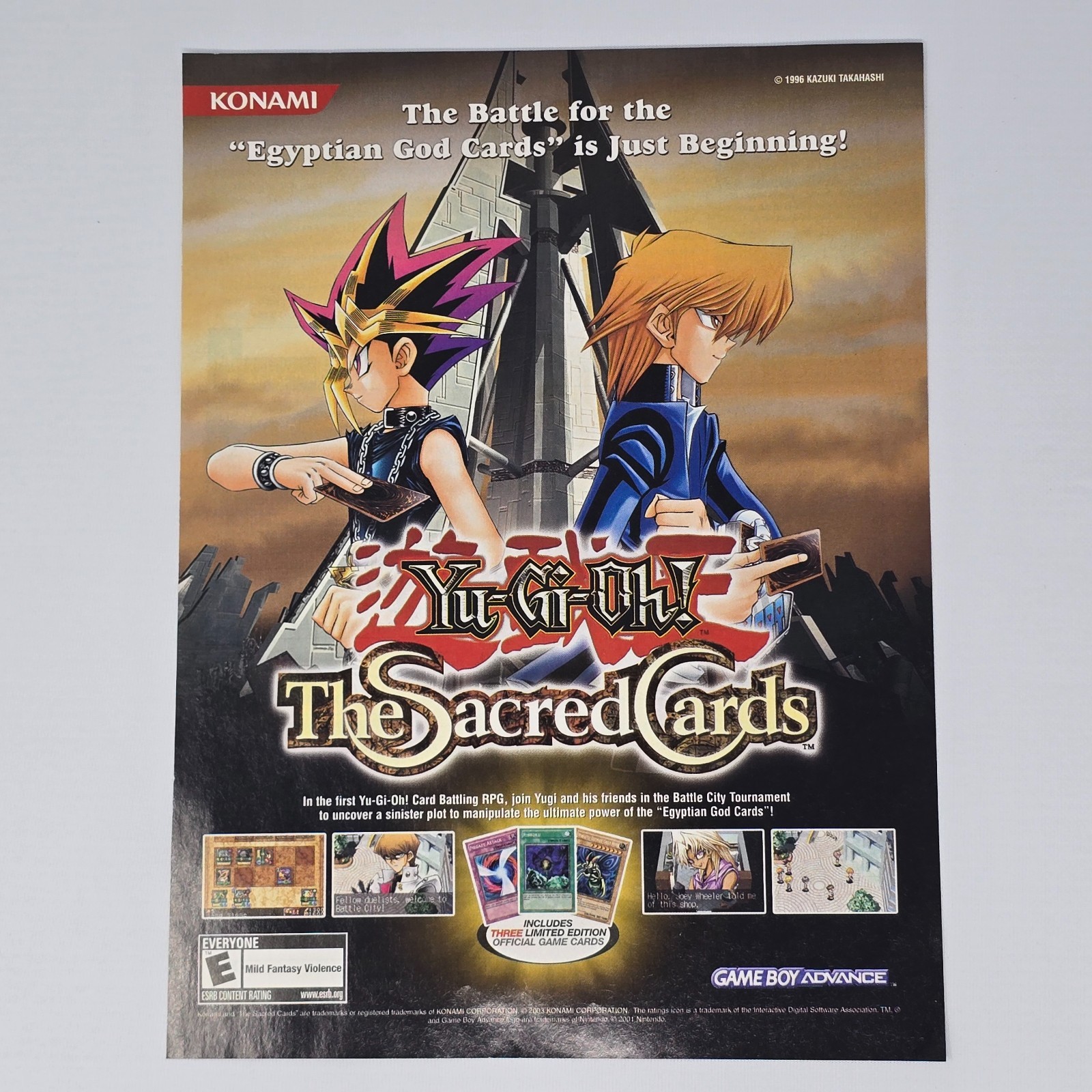 Yu-Gi-Oh The Sacred Cards Game Boy Advance Egyptian Print Ad/Poster
