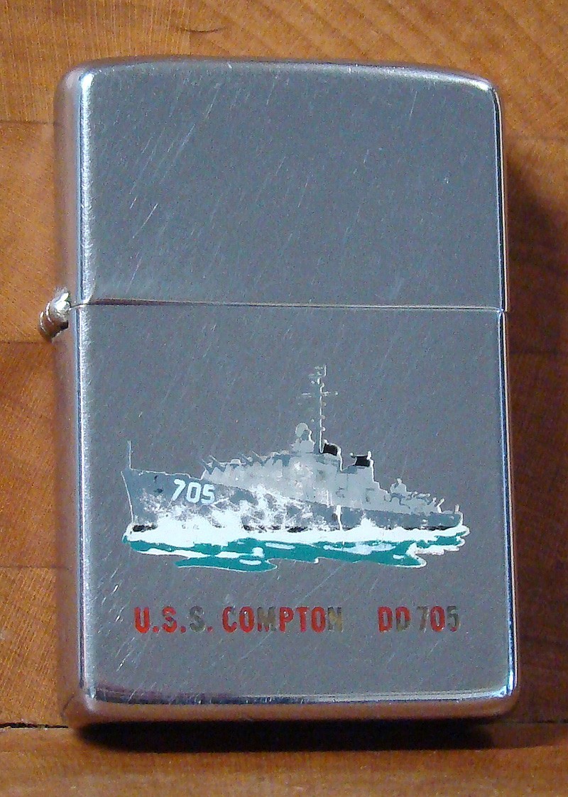 1965 USS Compton (DD-705) Destroyer Zippo Town and Country 2 Sided 1965 USS Compton (DD-705) Destroyer Zippo Town and Country 2 Sided