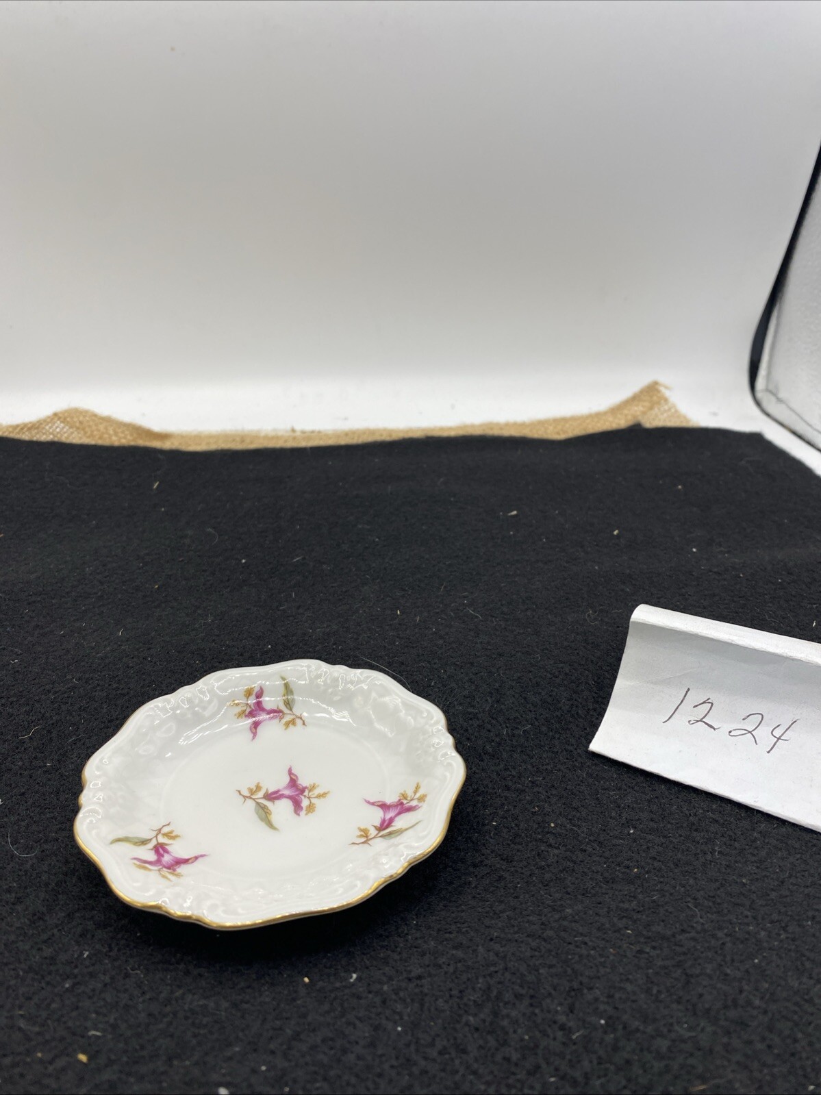 ROYAL HEIDELBERG Winterling Germany White With Pink Floral Trinket Dish ROYAL HEIDELBERG Winterling Germany White With Pink Floral Trinket Dish
