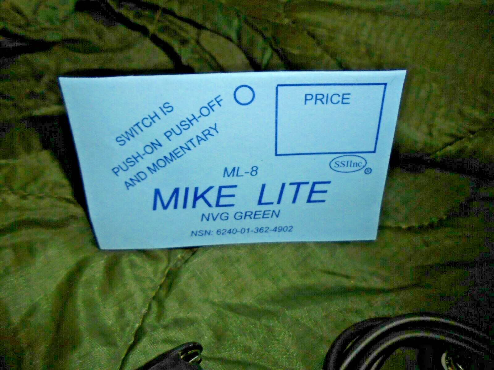 MIKE LITE  ML-8    NVG GREEN    NSN: 6240-01-362-4902