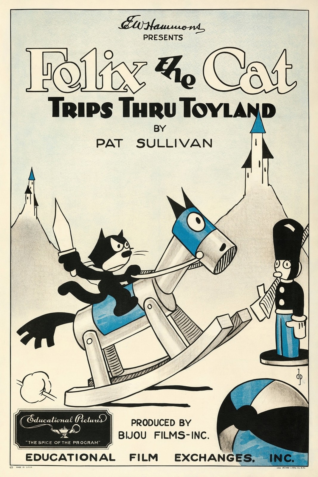 🎨 Felix the Cat Trips Thru Toyland Poster - 1920s Vintage Style 24x36” -