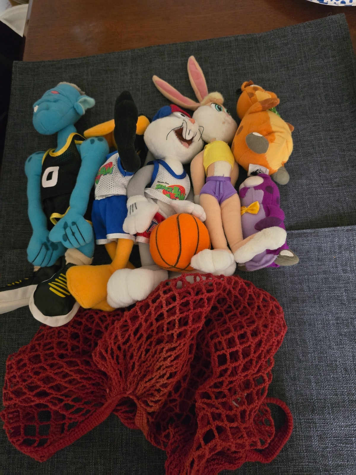1996 McDonald\'s Space Jam Tune Squad & Monstars Plushies Lot of 6