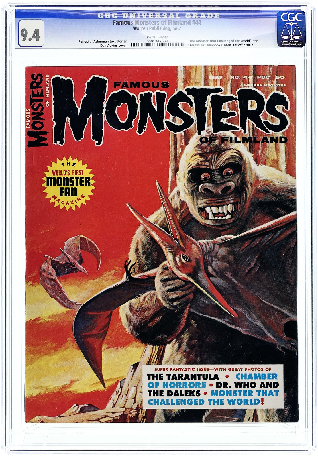 Famous Monsters of Filmland Magazine #44 CGC 9.4 1967 0501347003