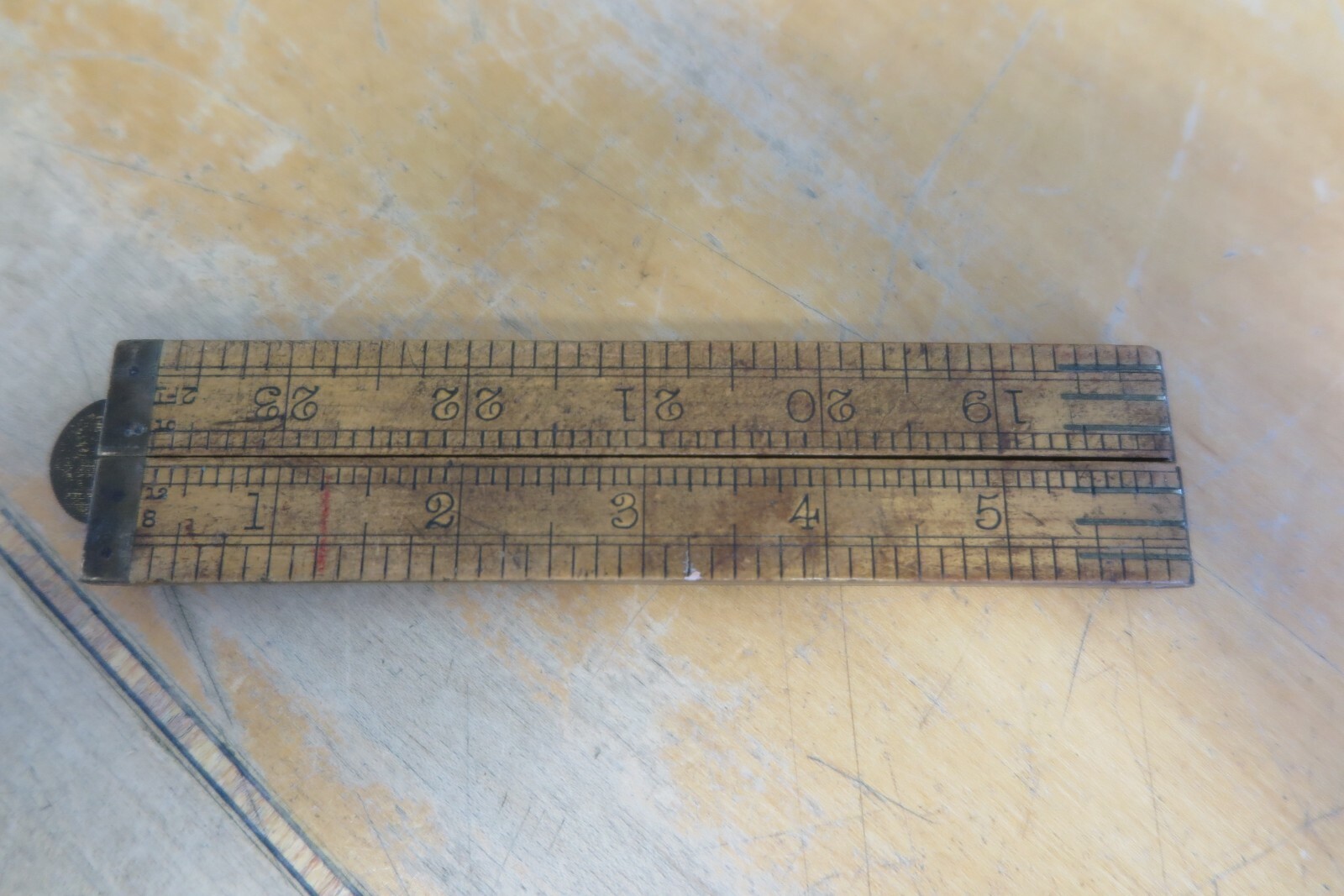 VINTAGE RABONE No. 1378 WARRANTED BOXWOOD FOLDING 2Ft. RULE