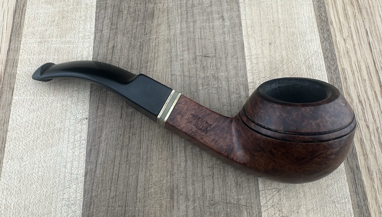 Vintage Peterson's Emerald 80S Bent Bulldog Estate Tobacco Pipe P-Lip Ireland Vintage Peterson's Emerald 80S Bent Bulldog Estate Tobacco Pipe P-Lip Ireland