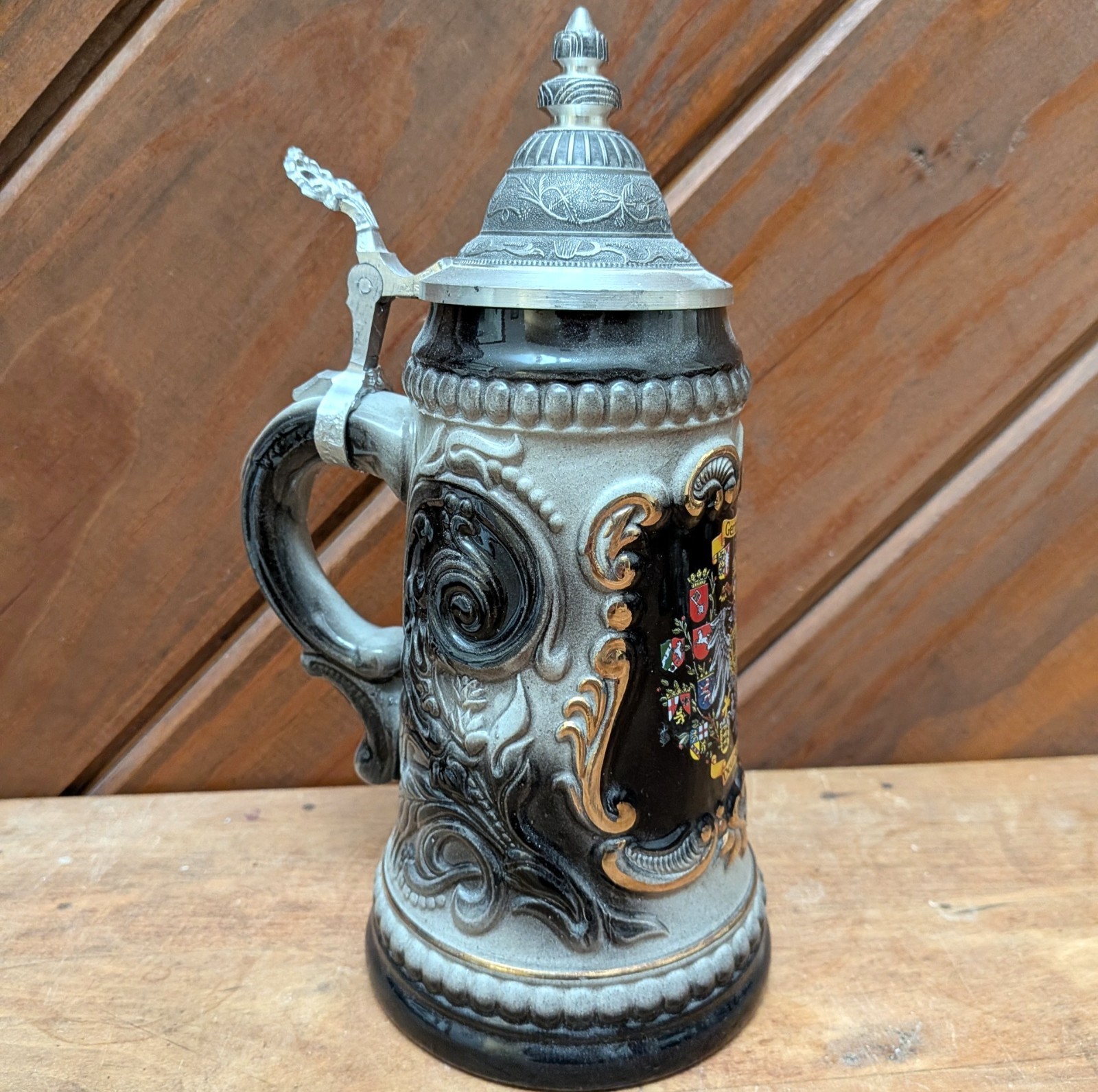 Zoller & Born Beer Stein Limited Edition Black Hand Painted Germany