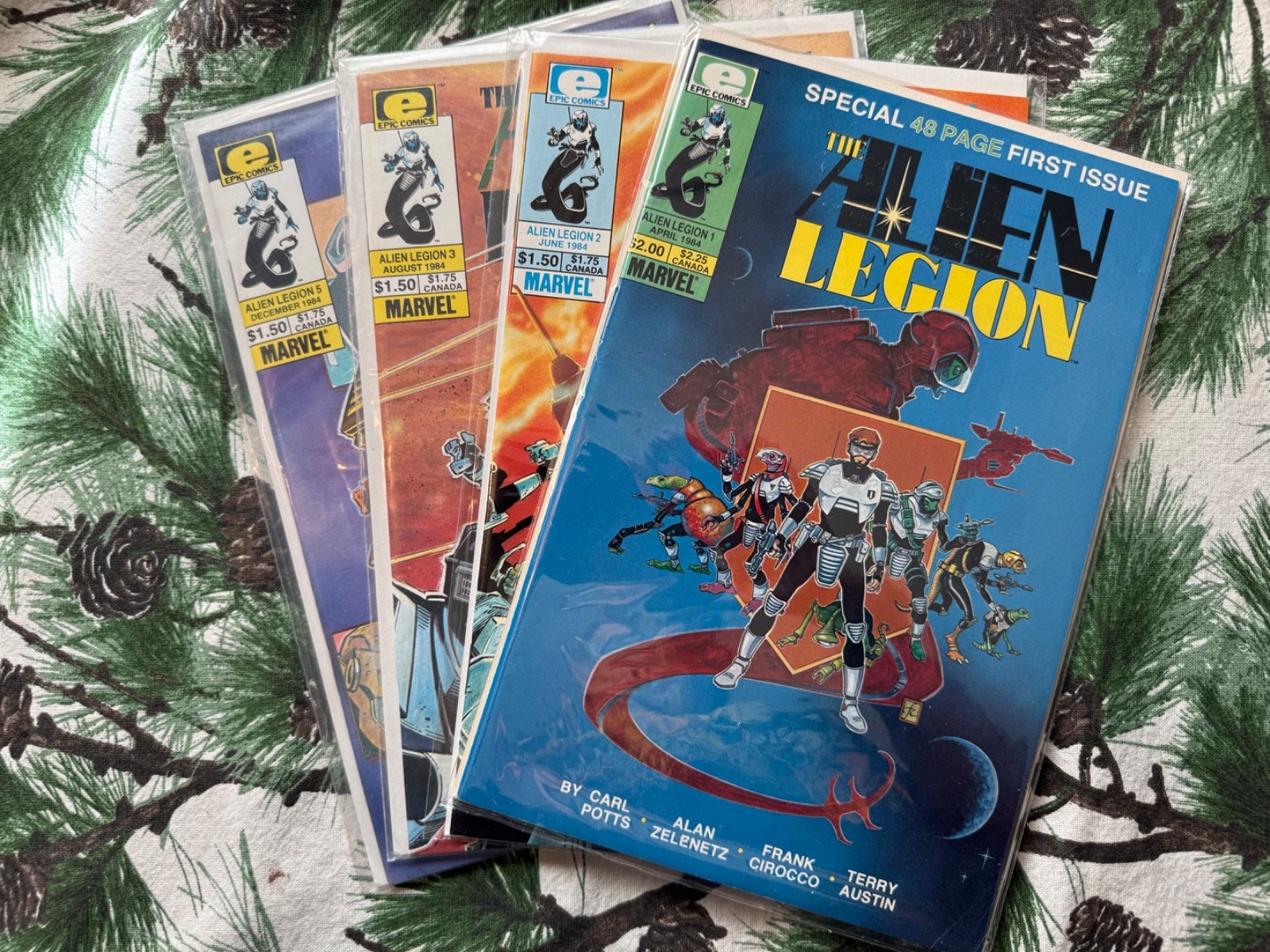 Epic/Marvel Comics: Alien Legion #1-5 NOT Complete 1984-85   F/VF