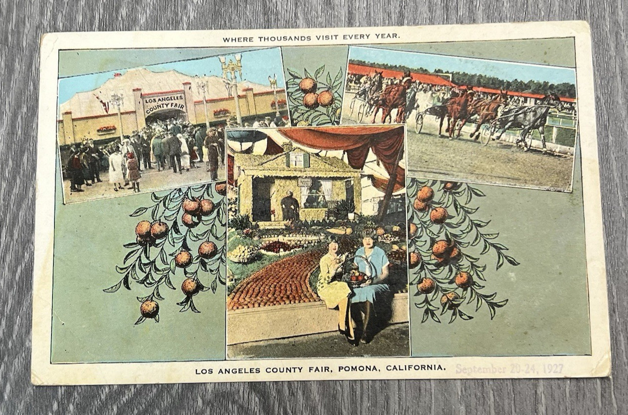 Los Angeles County Fair Pomona California 1927 Unposted Postcard