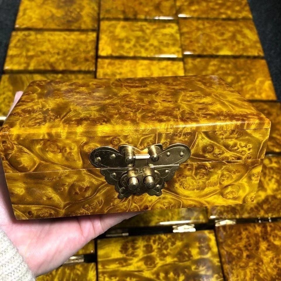 Golden Camphor Wood Box 15×9×6cm Camphor Solid Wood Jewelry Tea Storage Box Golden Camphor Wood Box 15×9×6cm Camphor Solid Wood Jewelry Tea Storage Box