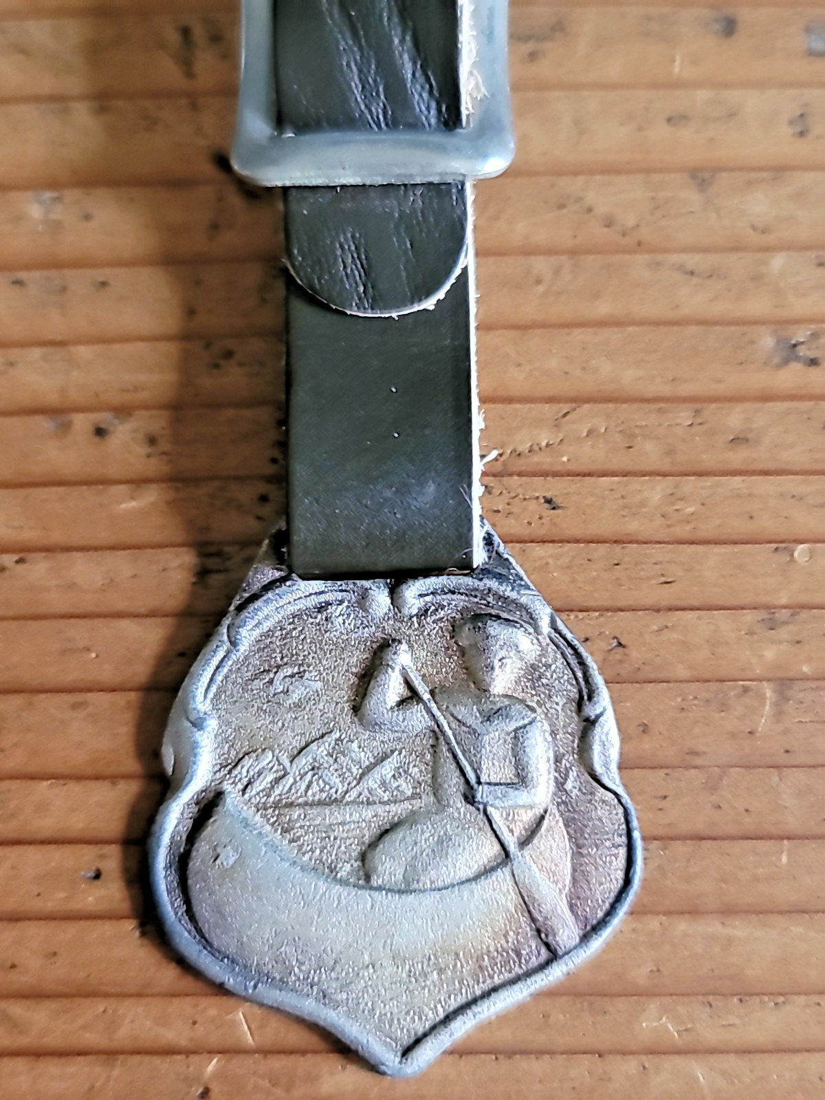 VTG Boy Scouts of America Vintage Pocket Watch Fob w/Leather Strap VTG Boy Scouts of America Vintage Pocket Watch Fob w/Leather Strap