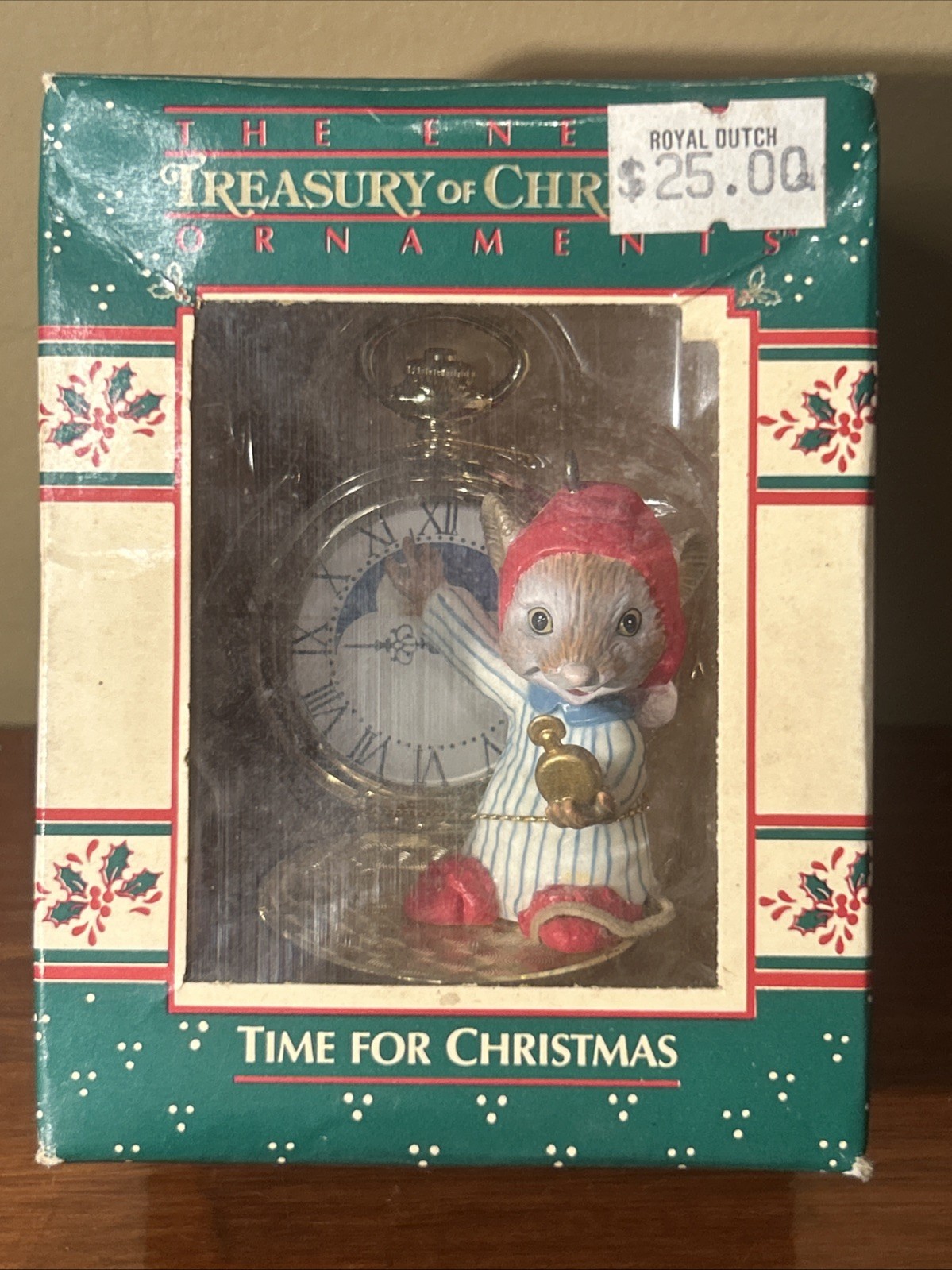 Vintage Enesco Pocket Watch  W/Mouse 