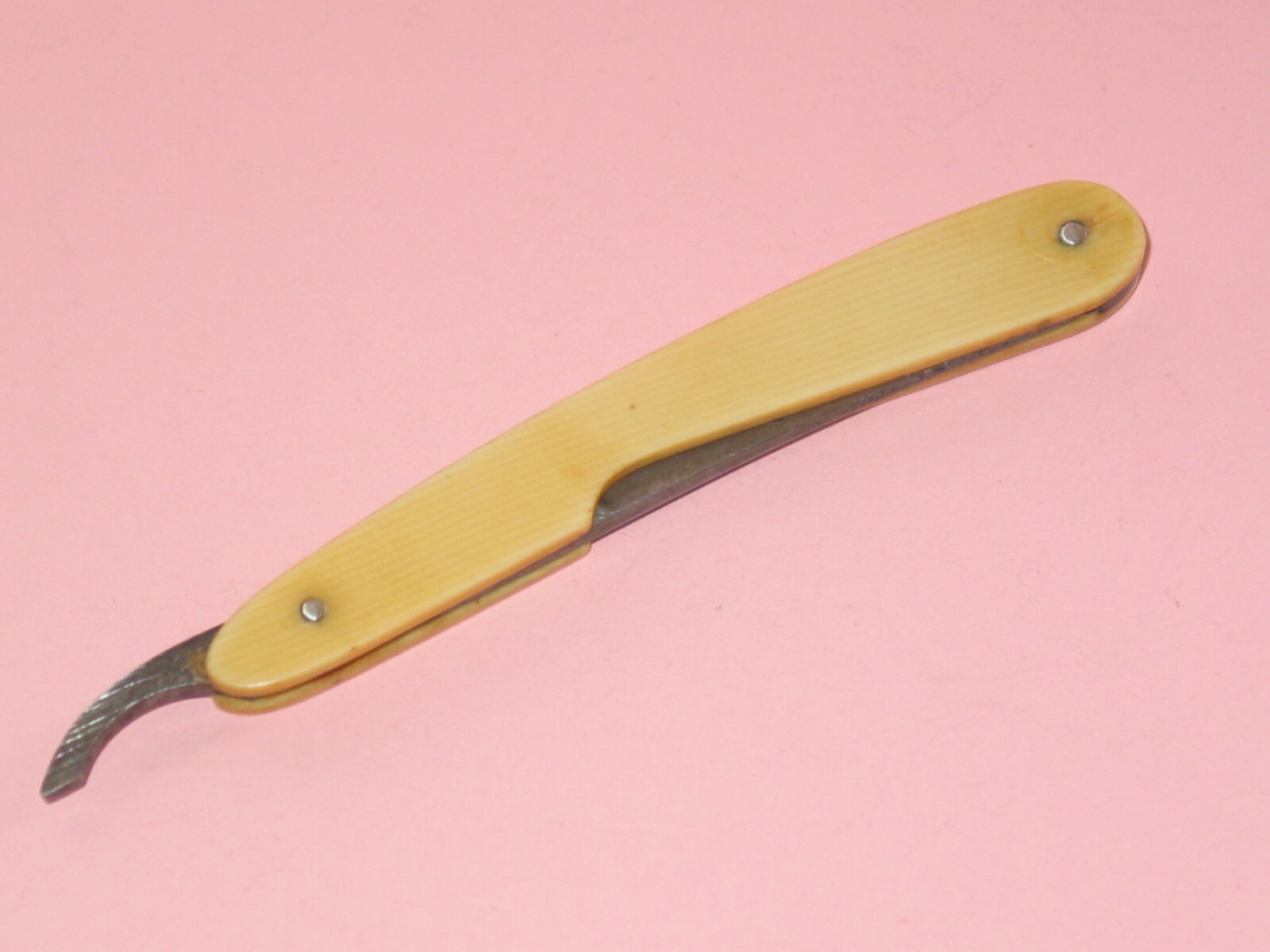 Rare Vintage Ladies Celluloid Straight Edge Razor ~ Steel Blade