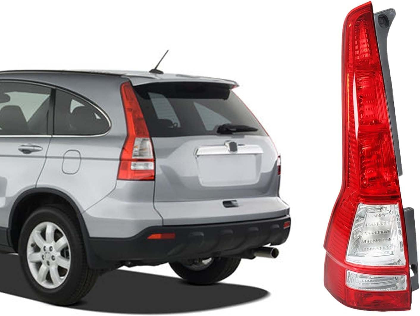Driver Left Side Tail Light Assembly Compatible with 2007-2011 Honda CRV Brake L