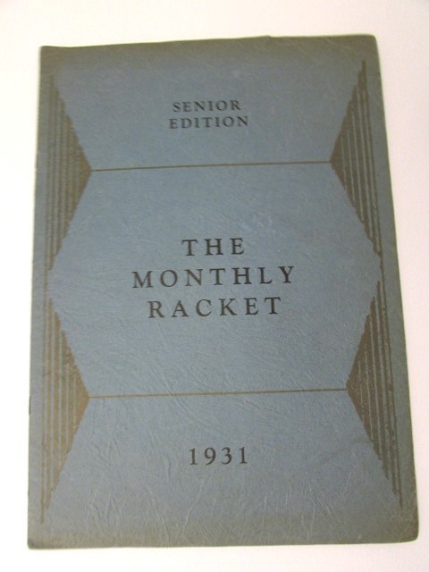 1931*The Monthly Racket*Hampstead Maryland H. S. *Senior Edition booklet*7 pages