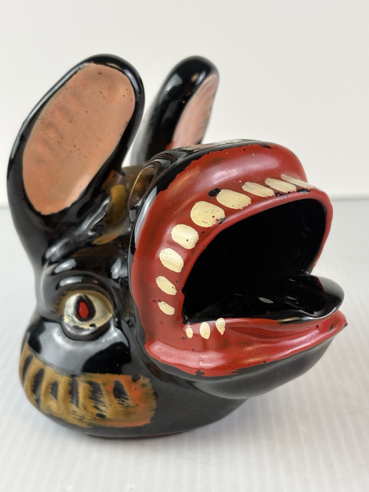 Vintage MCM Democrat Donkey Ashtray Ceramic Political Campaign Trinket Dish