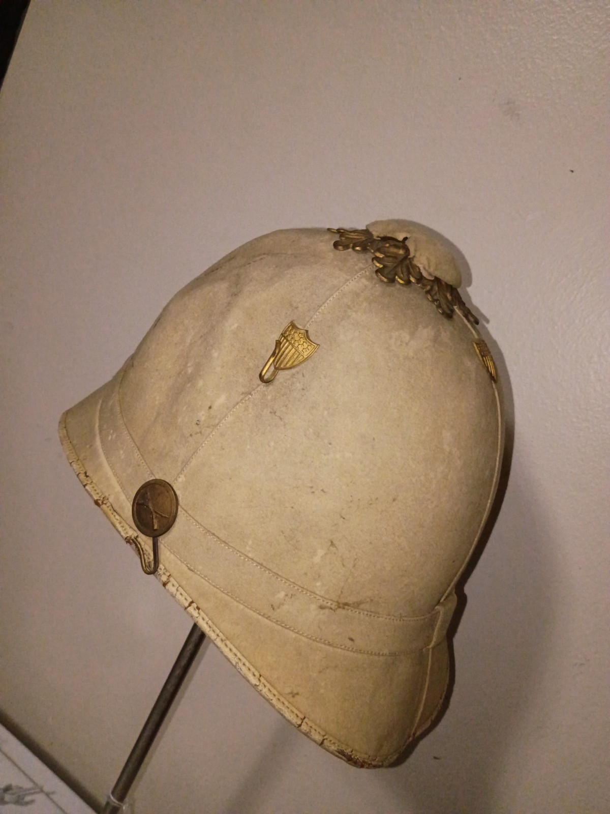 Original U.S. M1881 White Infantry Pith Helmet