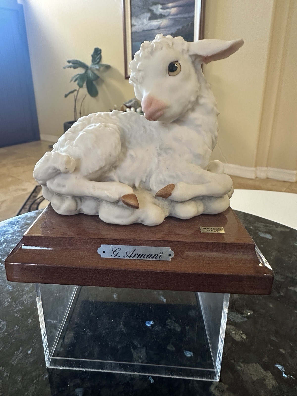 Vtg  Florence Sculpture d’ Arter ‘’Little Lamb” Sculpture by Guiseppe Armani