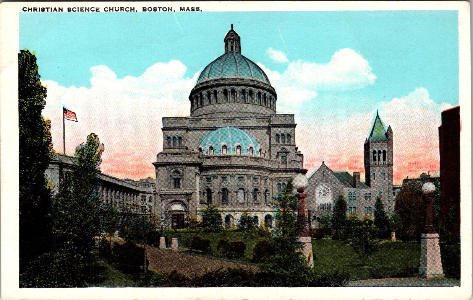 Postcard Boston Massachusetts Mass.  Christian Science Church