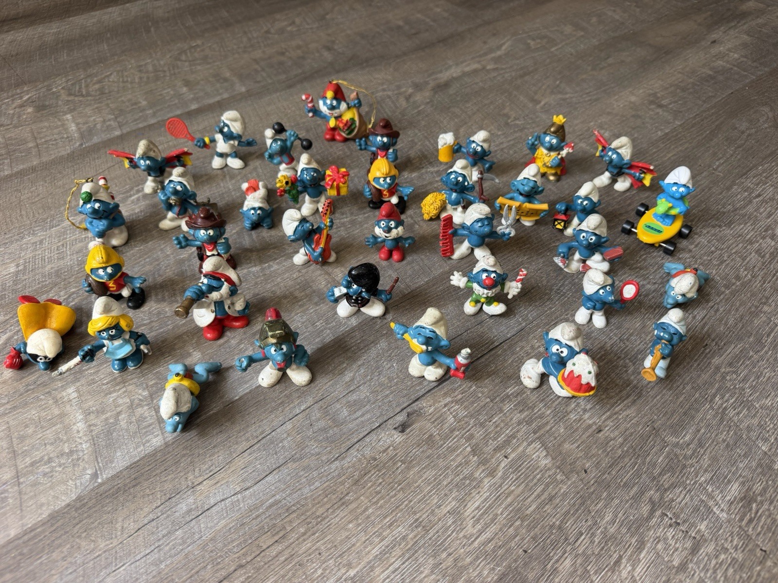 The Smurfs Plastic Figurine Lot of 35- Smurf, Smurfette & Papa Smurf