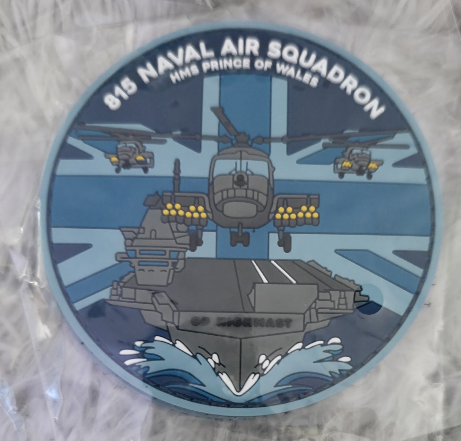 815 NAS Op Highmast HMS Prince of Wales RNAS Wildcat 3D PVC Patch