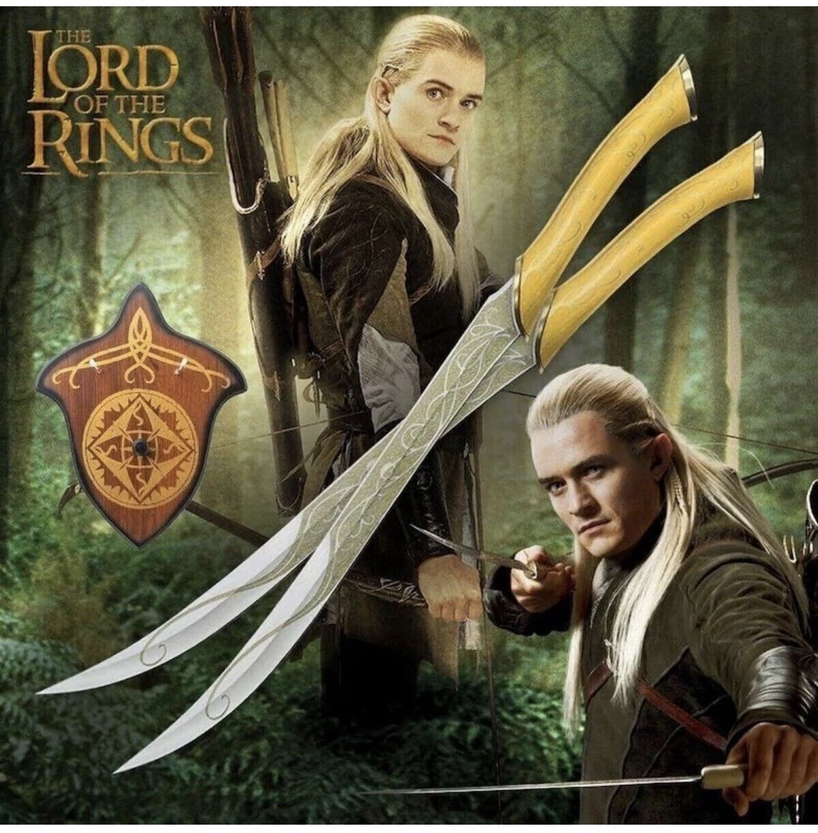 Legolas Swords | Legolas Greenleaf\'s Swords Lord of The Rings Daggers W/ Display