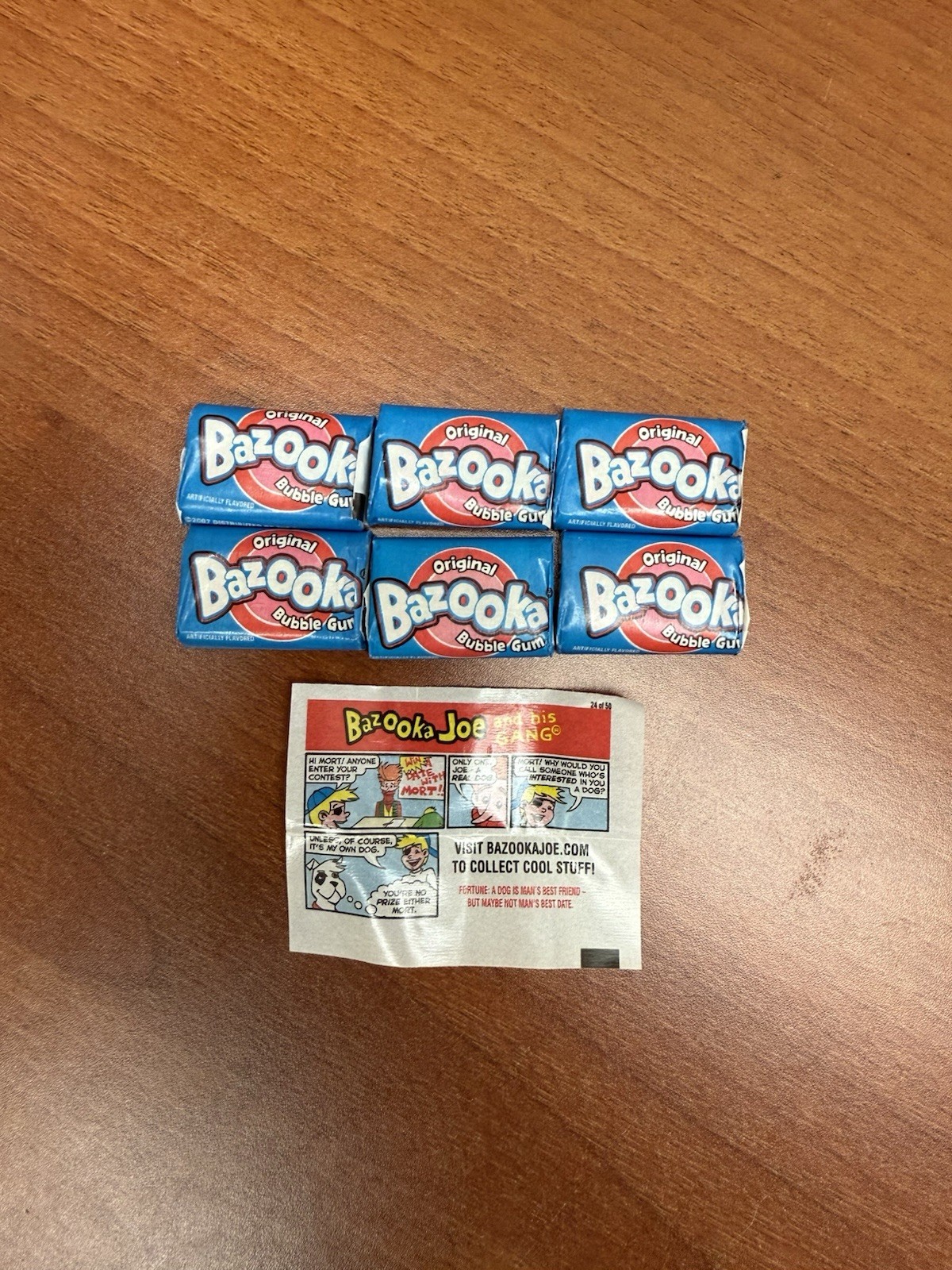 6 PCs Vintage Bazooka Bubble Gum Original Flavor Unopened Topps 2007 With Comic