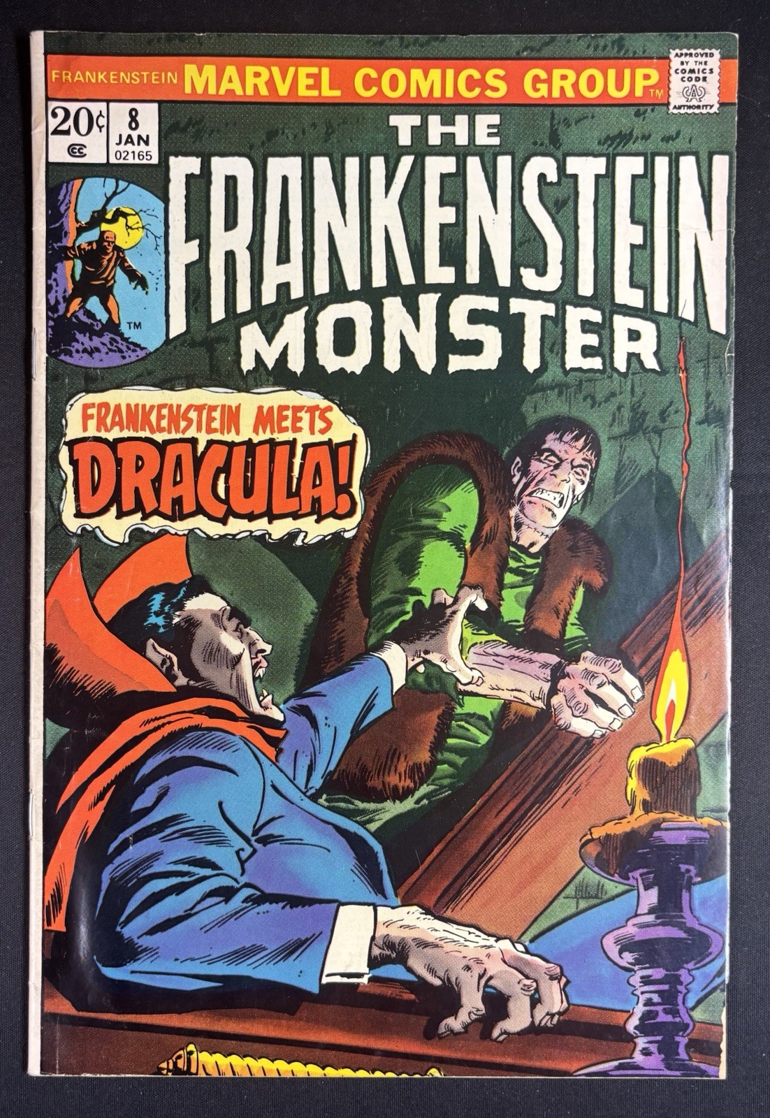 The Frankenstein Monster #8 1974 💥 Frankenstein Meets Dracula VG+ 4.5