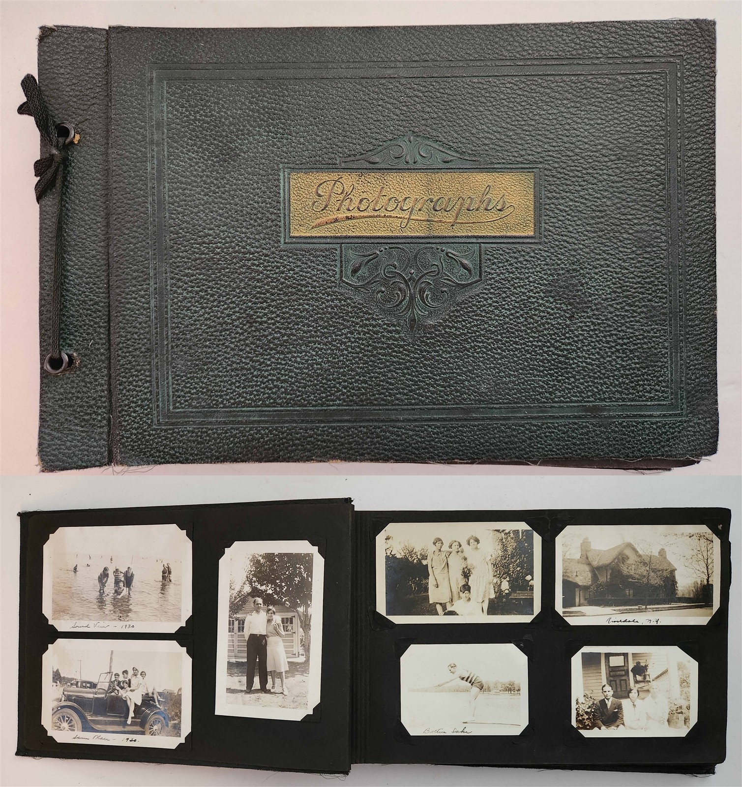 1925 antique PHOTO ALBUM annapolis dc coney island springfield expo west point
