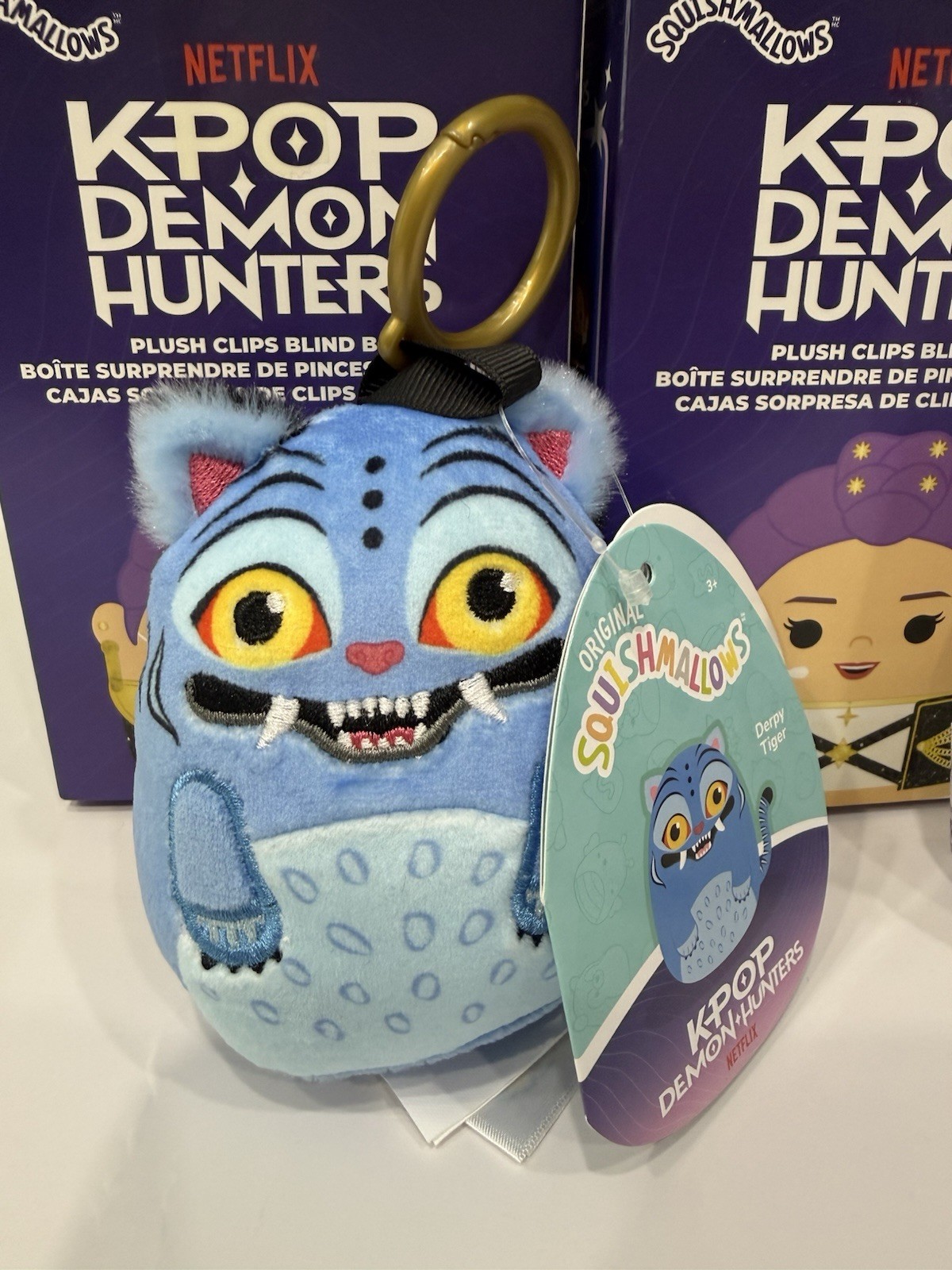Squishmallows K-pop Demon Hunters Plush Clip Blind Box Derpy Tiger Netflix 2026 Squishmallows K-pop Demon Hunters Plush Clip Blind Box Derpy Tiger Netflix 2026