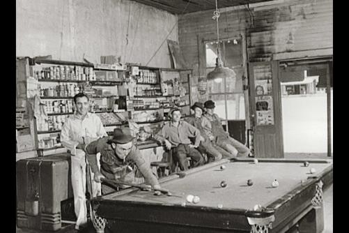 Photo:Franklin Georgia GA 1941 General Store Pool Game Men FSA