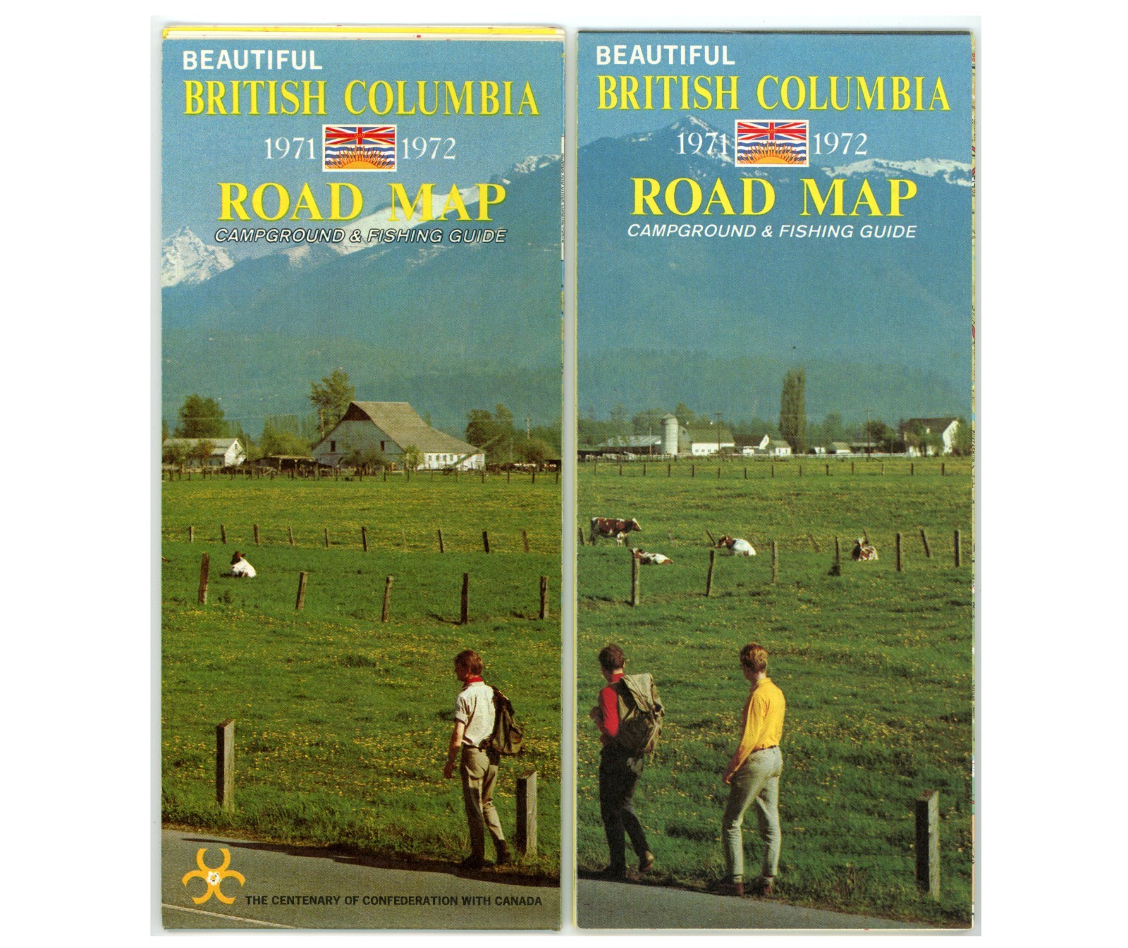Vintage 1971-2 British Columbia Canada Official Road Map