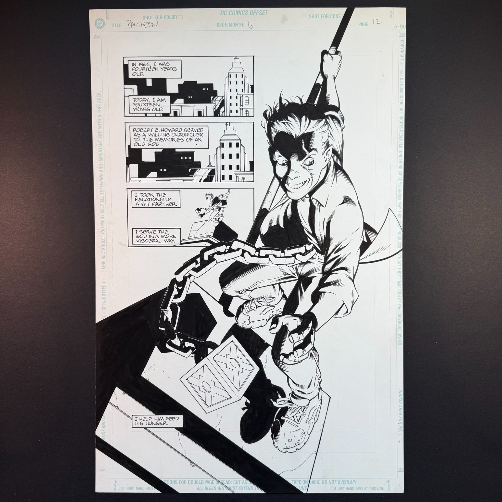 Pantheon #6 Original Comic Art Published Page Derec Donovan 1999 Bill Willingham