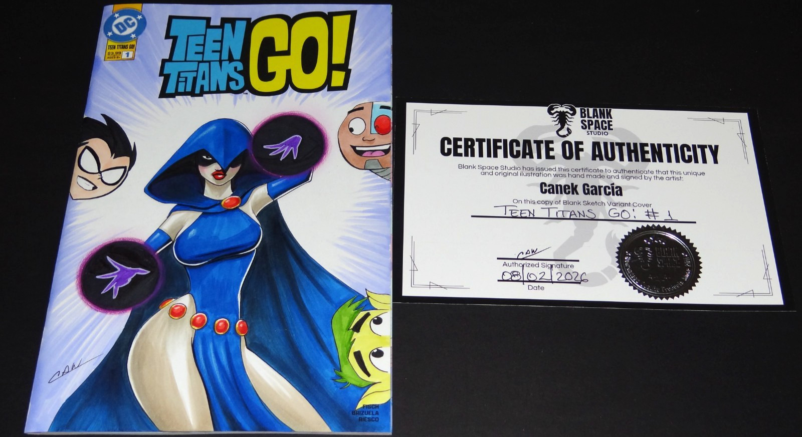 TEEN TITANS GO #1 SKETCH VARIANT (2025 DC) RAVEN\'\' ORIGINAL SKETCH ART