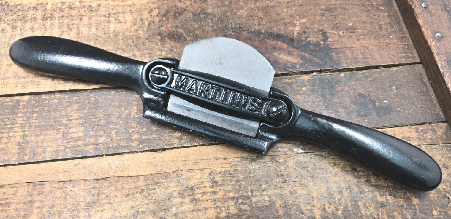 Vintage MARTIN'S Patent Round Bottom Spokeshave Curved Sole W/ Original Blade