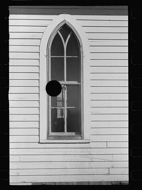 Gilead Nebraska NE 1938 Church Gothic Window Farm Security Administration