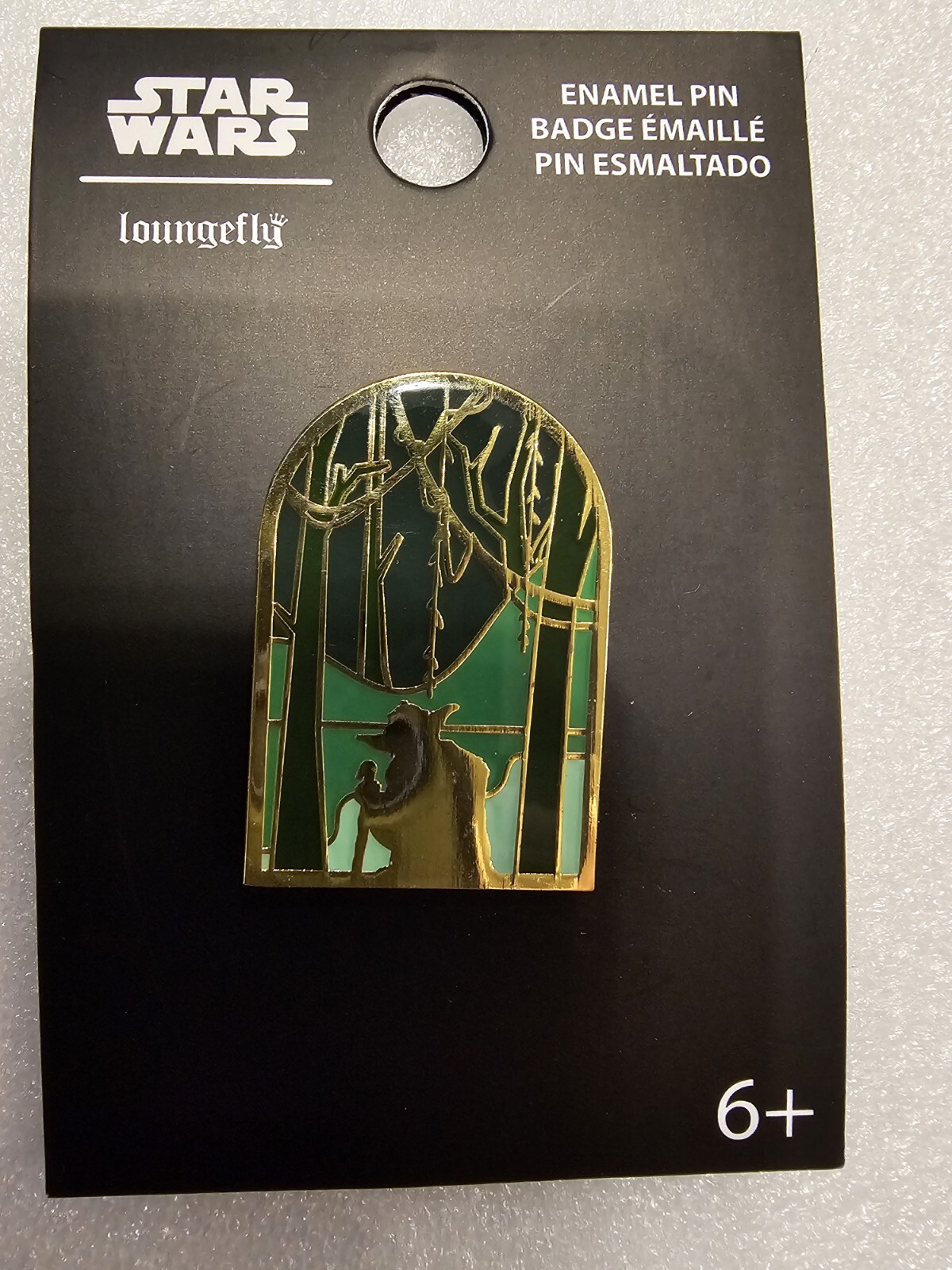 Loungefly Star Wars Yoda on Dagobah Silhouette Enamel Pin