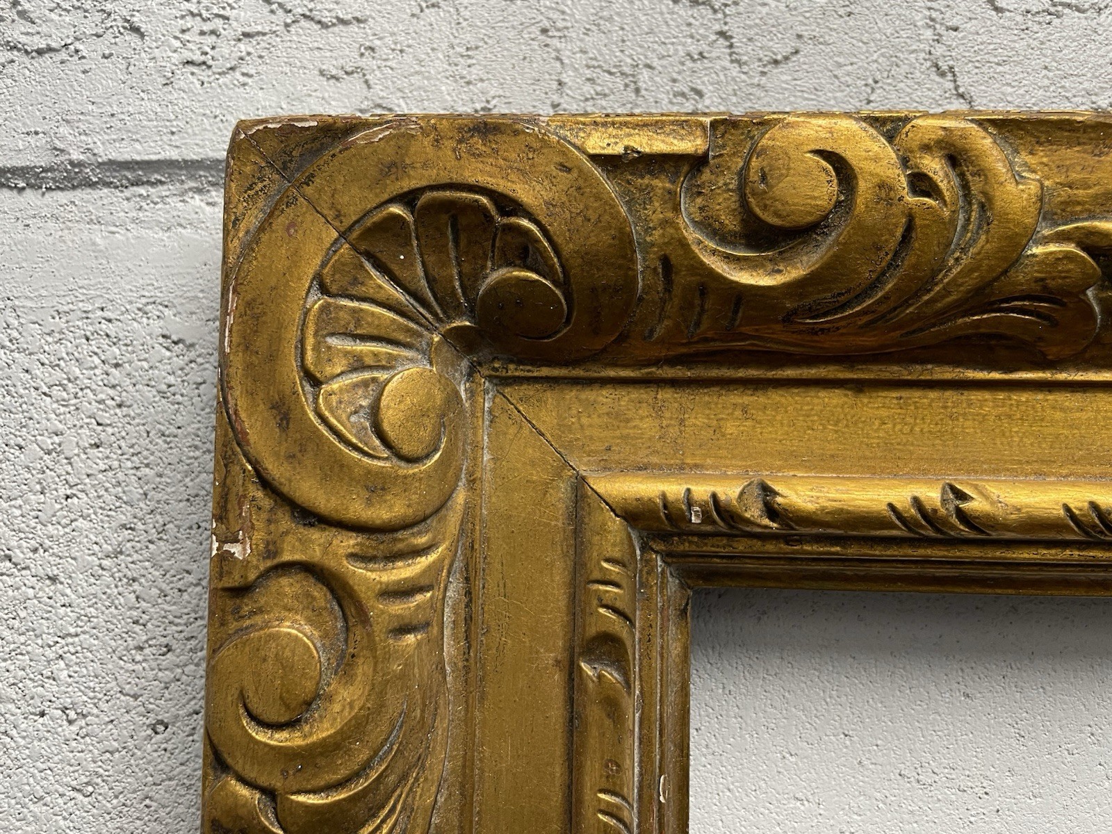 LARGE Antique Gilt Gesso Victorian French Wood Picture Frame Fits 26 X 32 Heavy