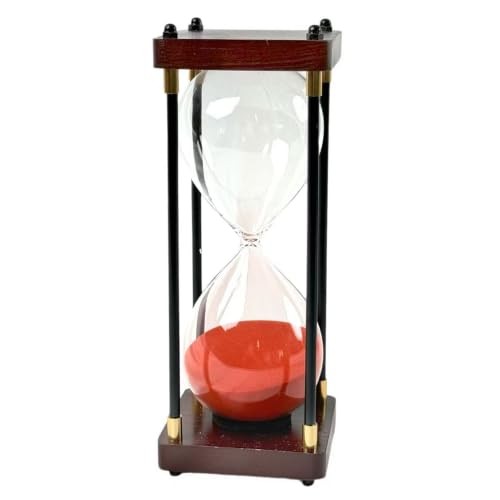 Hourglass Timer 60-Minute Large | Vintage Hour Glass with Wooden Frame for